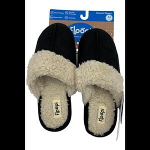 Floopi Women's Zelda Faux Suede Scuff Slippers Black -